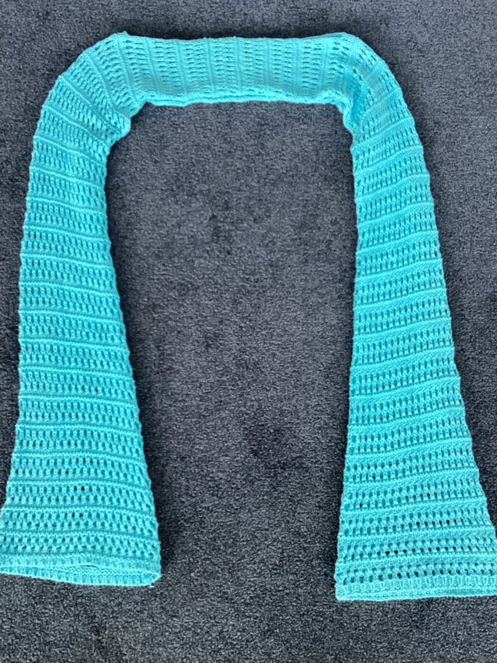 Calypso Teal Blue Crocheted Shrug - Medium